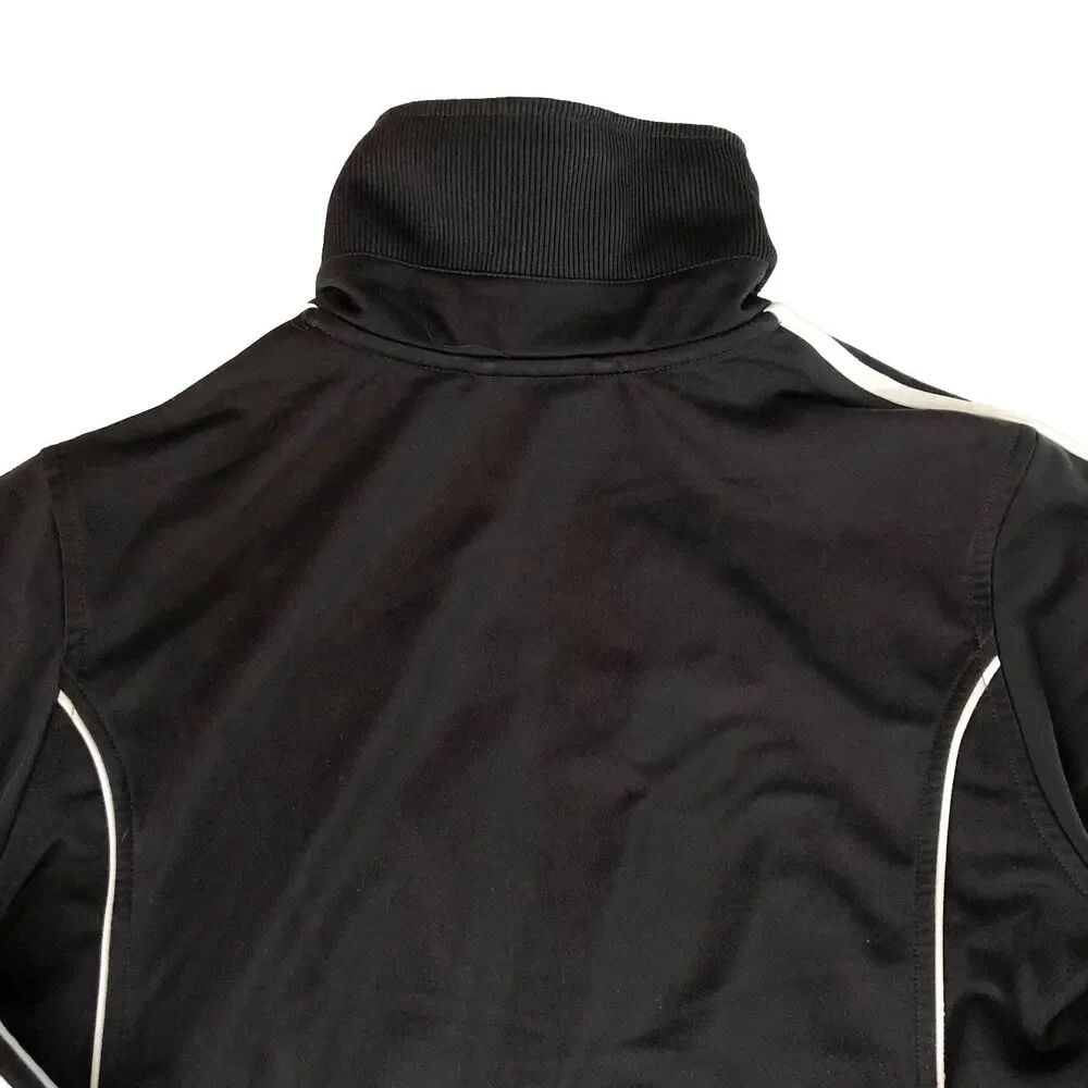 Vintage Adidas track jacket Black 3 Stripes Medium